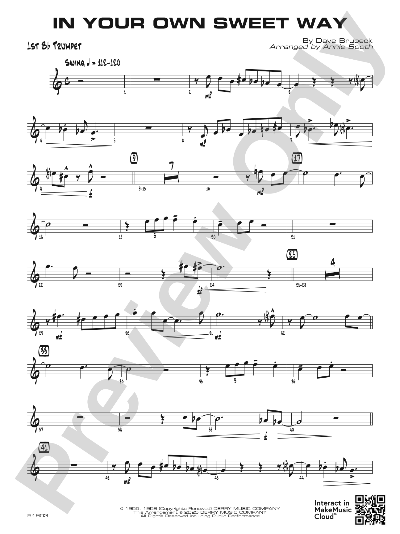 In Your Own Sweet Way: 1st B-flat Trumpet