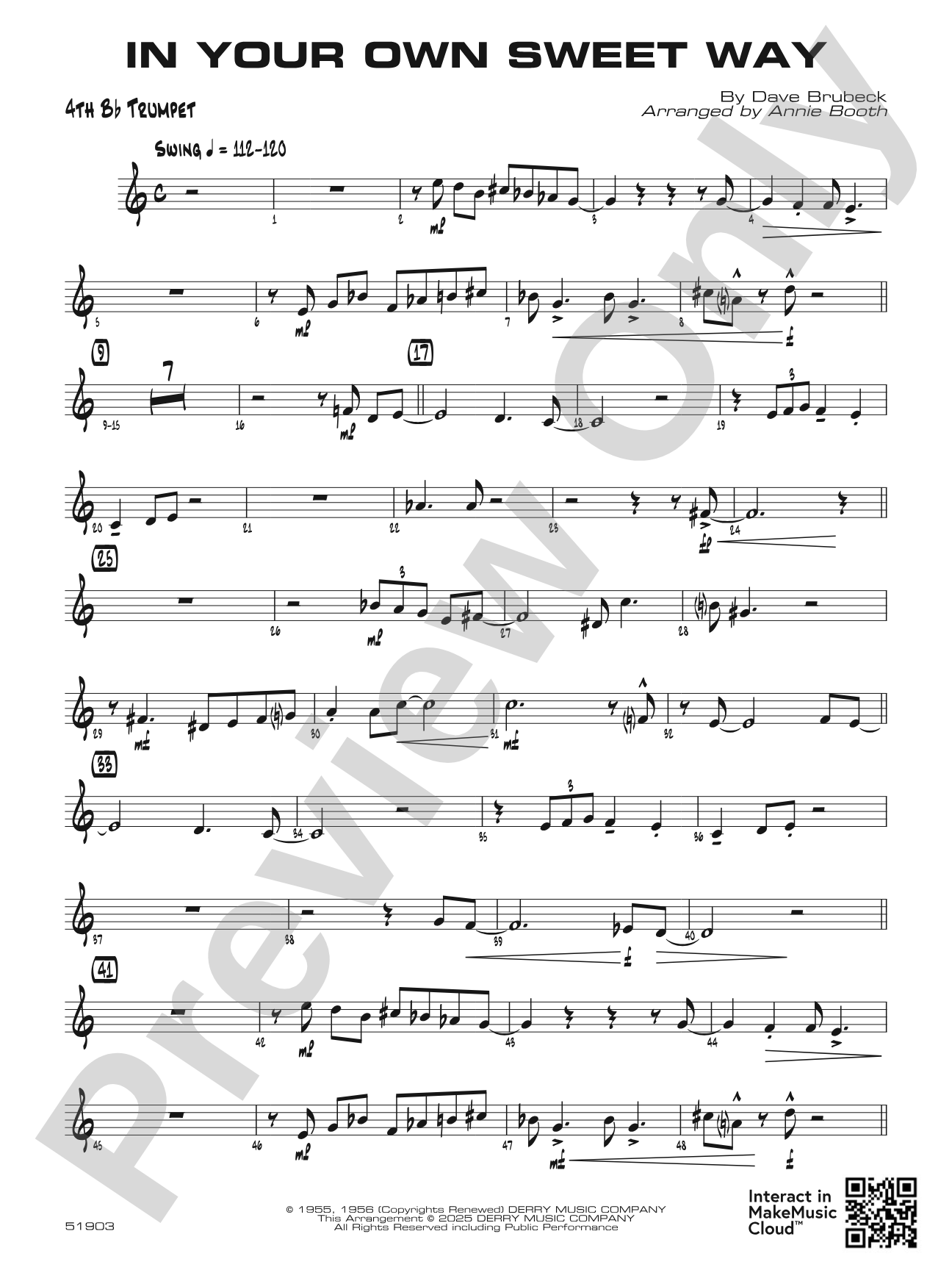 In Your Own Sweet Way: 4th B-flat Trumpet