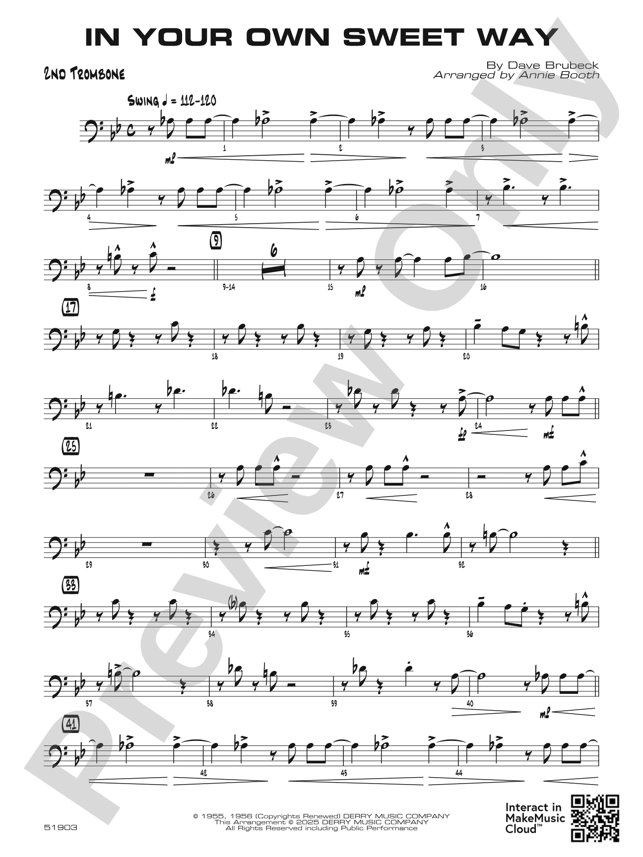 In Your Own Sweet Way: 2nd Trombone
