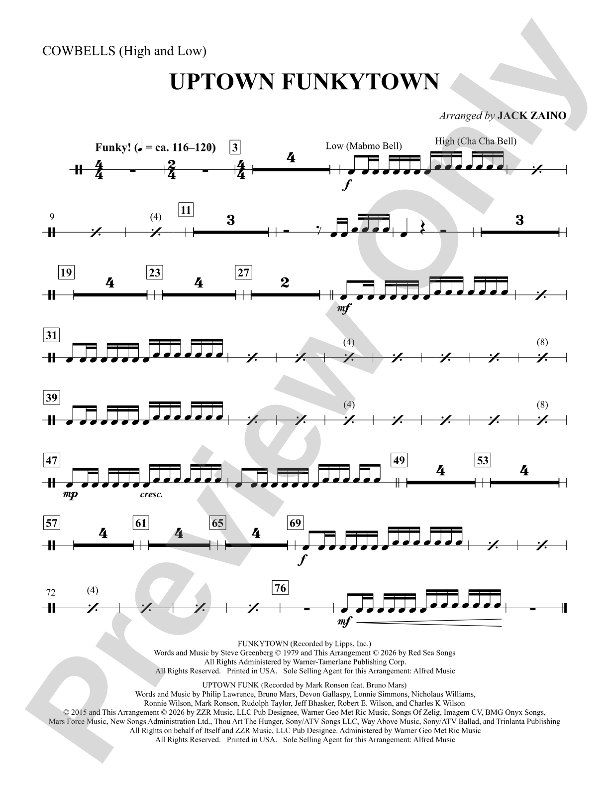 Uptown Funkytown: Cowbell