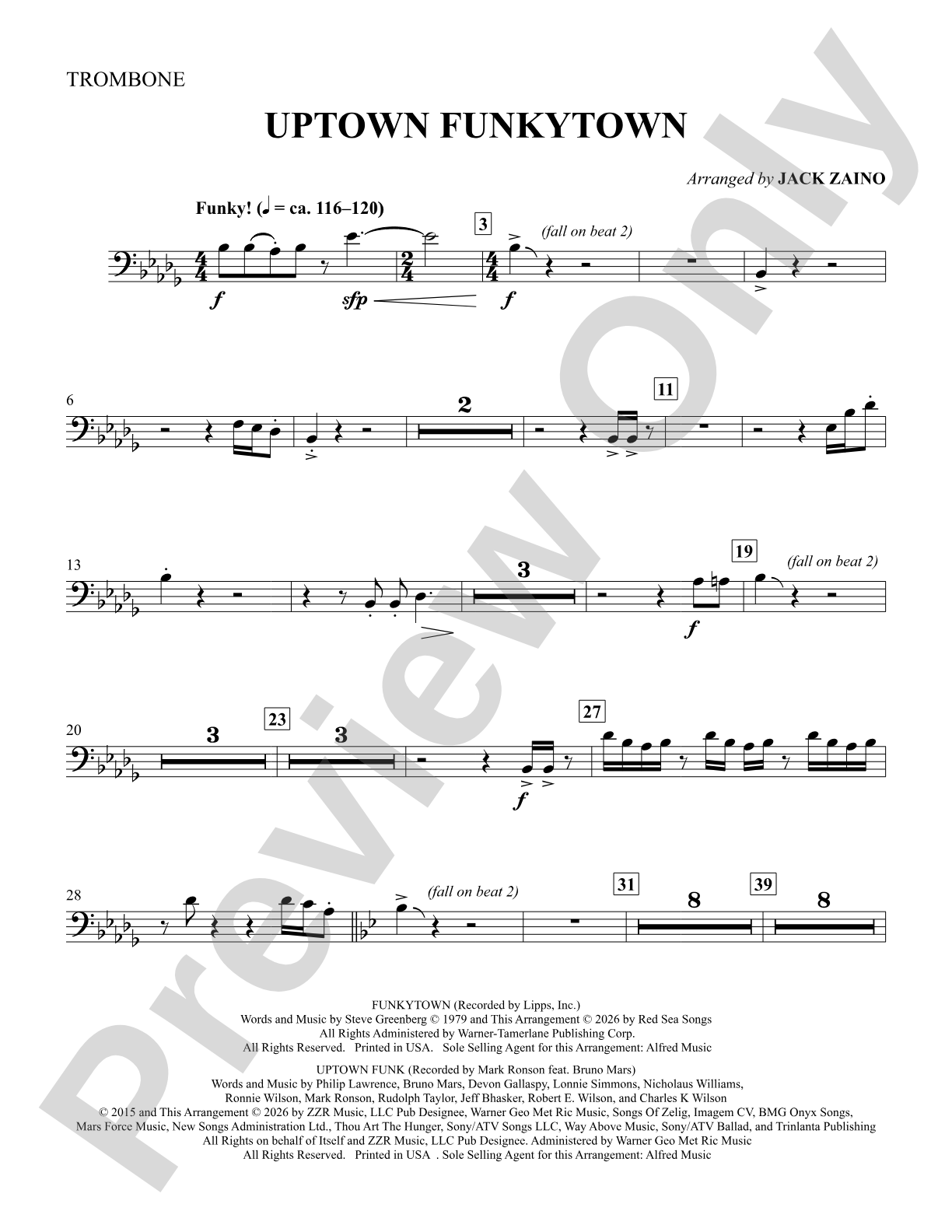 Uptown Funkytown: 1st Trombone