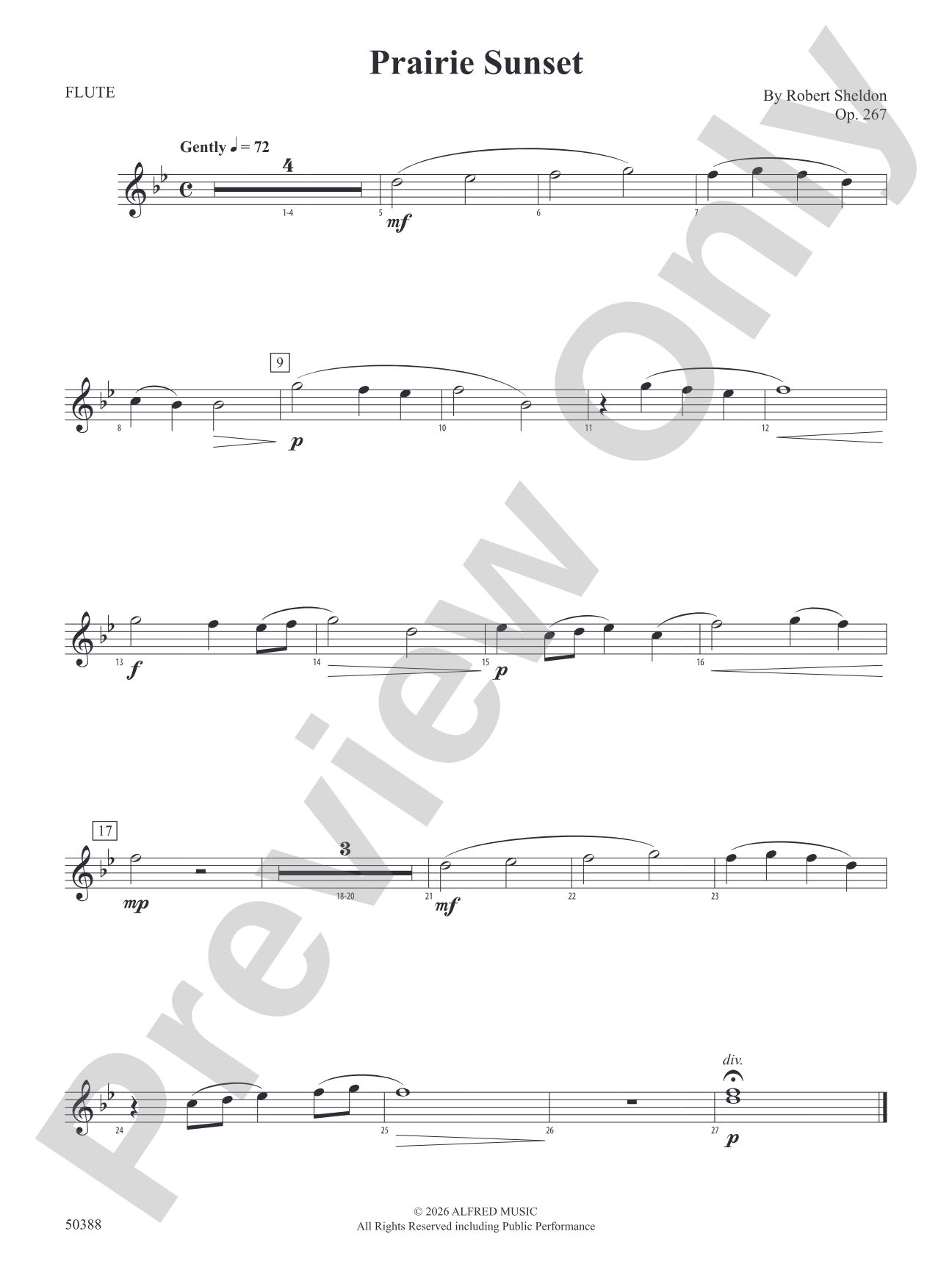 Prairie Sunset: Flute