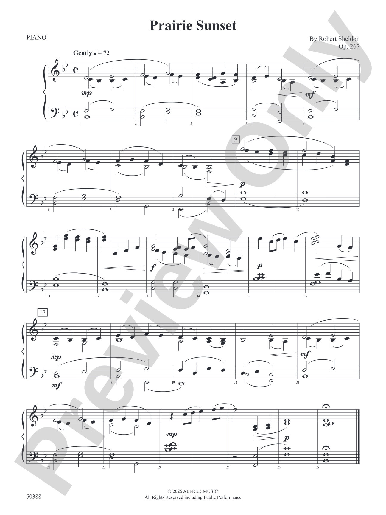 Prairie Sunset: Piano Accompaniment