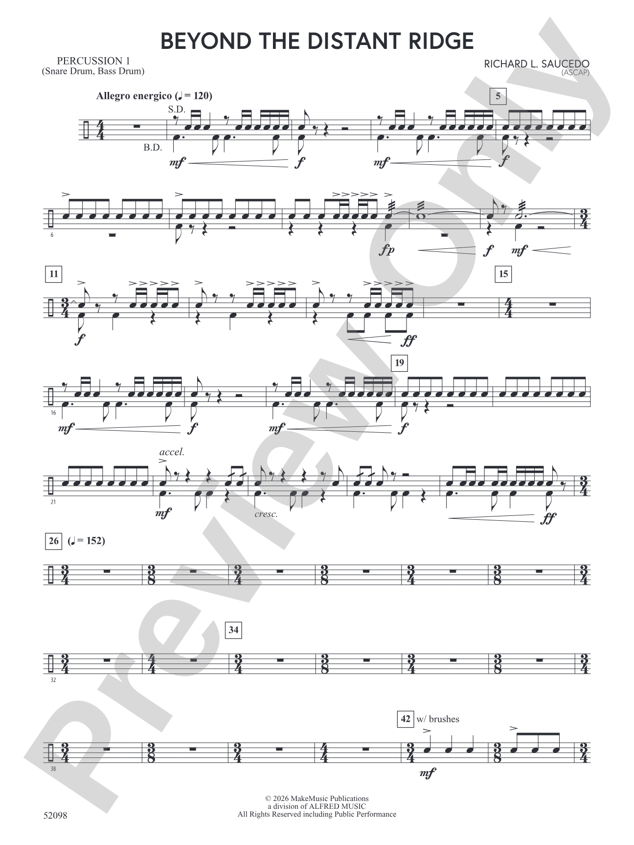 Beyond the Distant Ridge: 1st Percussion