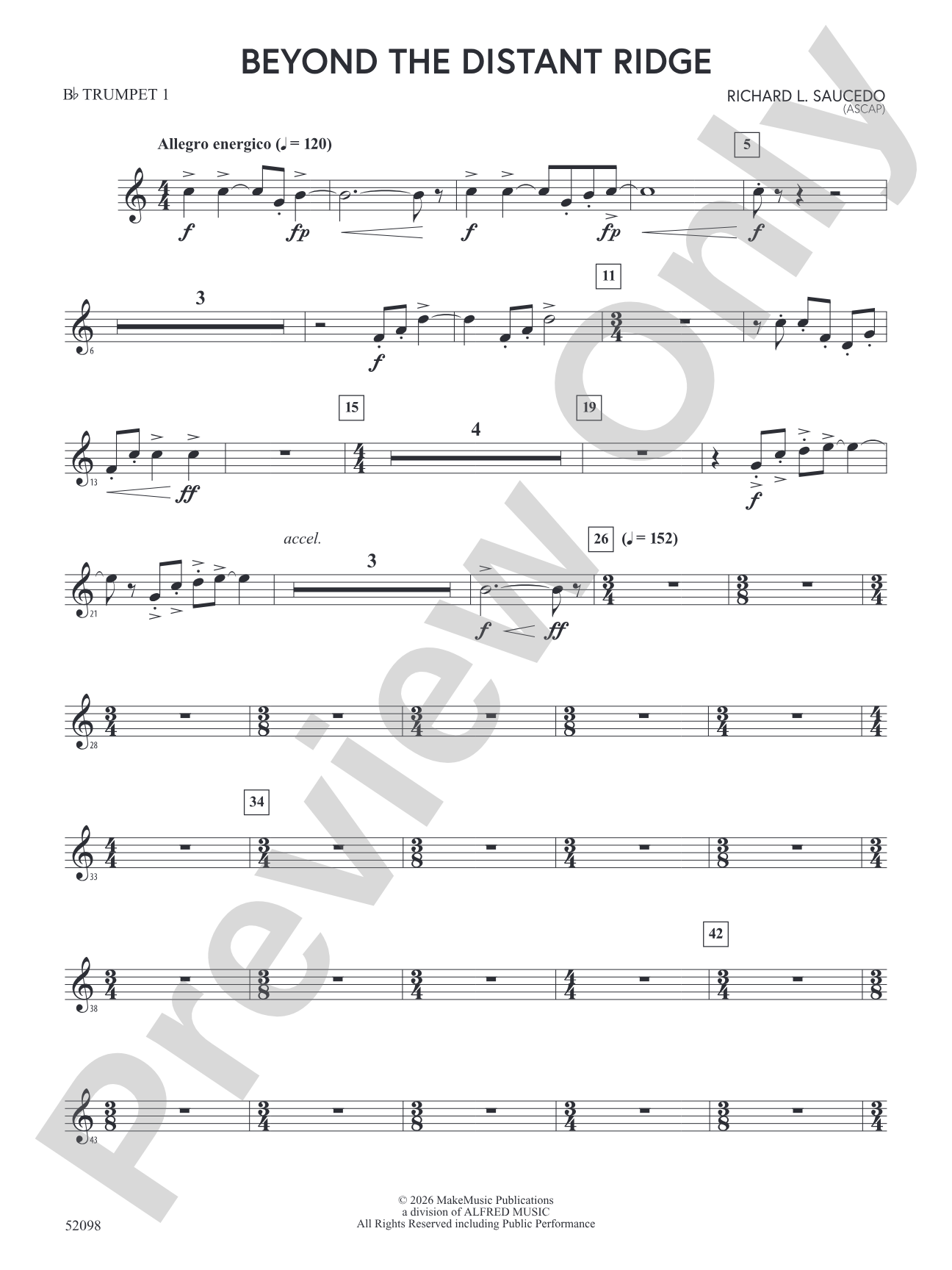 Beyond the Distant Ridge: 1st B-flat Trumpet