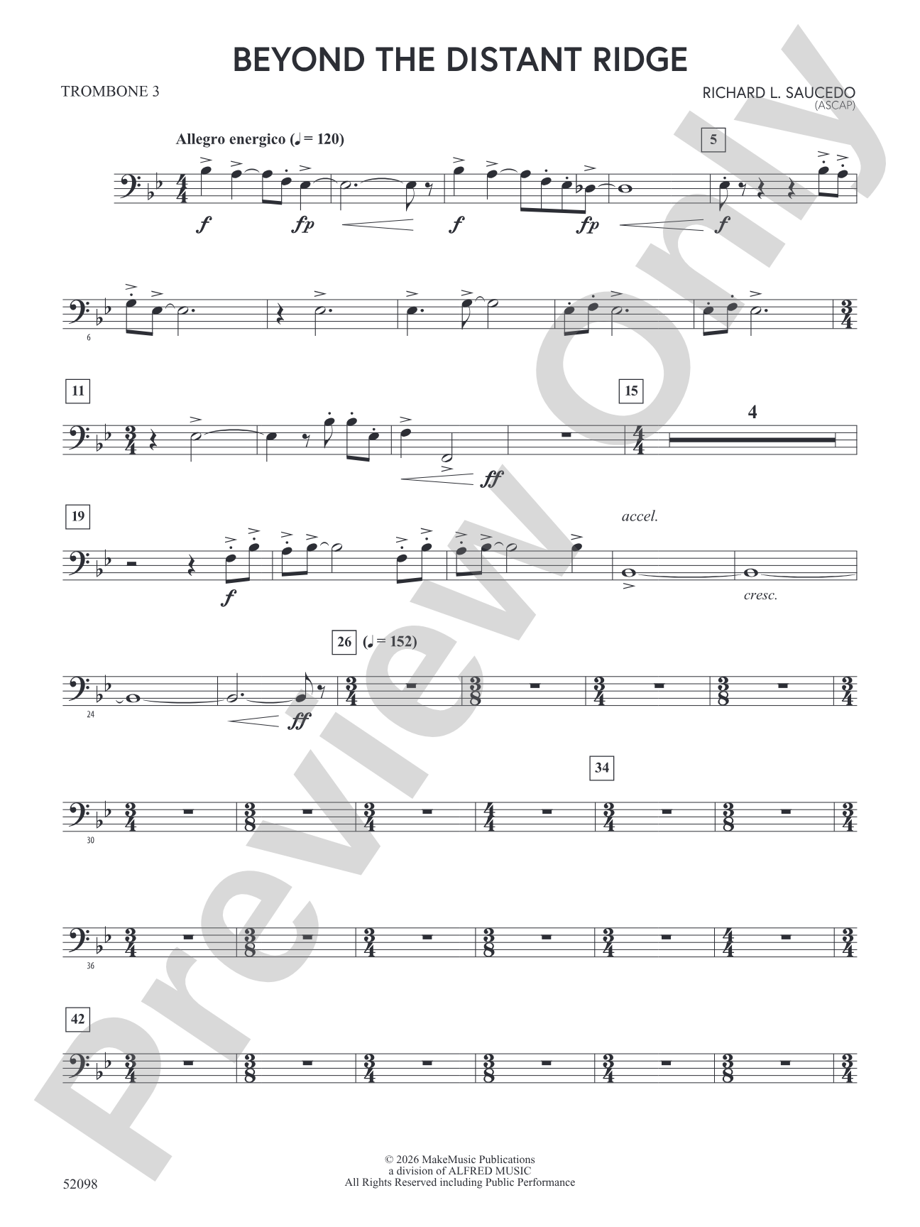 Beyond the Distant Ridge: 3rd Trombone