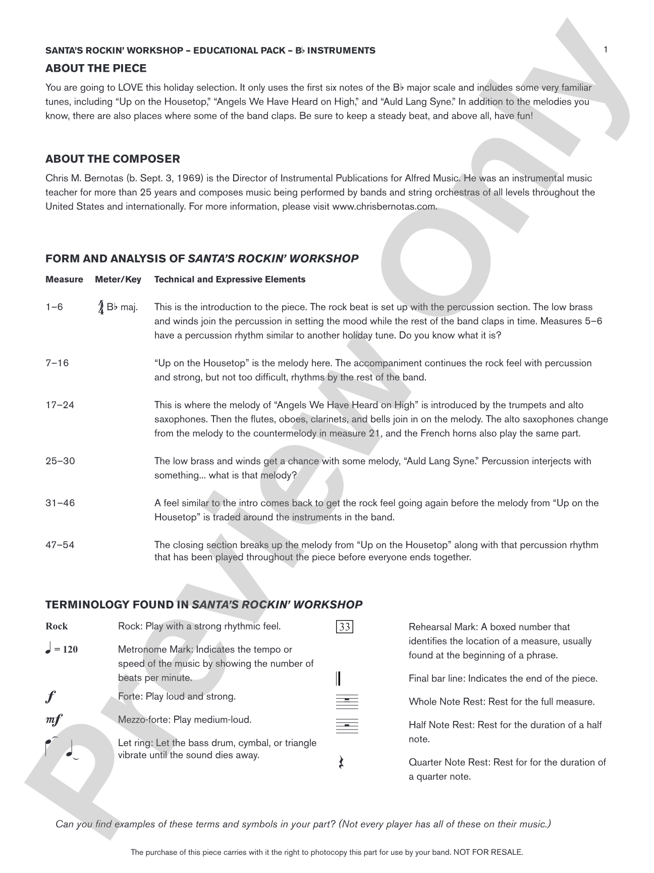 Santa's Rockin' Workshop: Bb Educational Pack