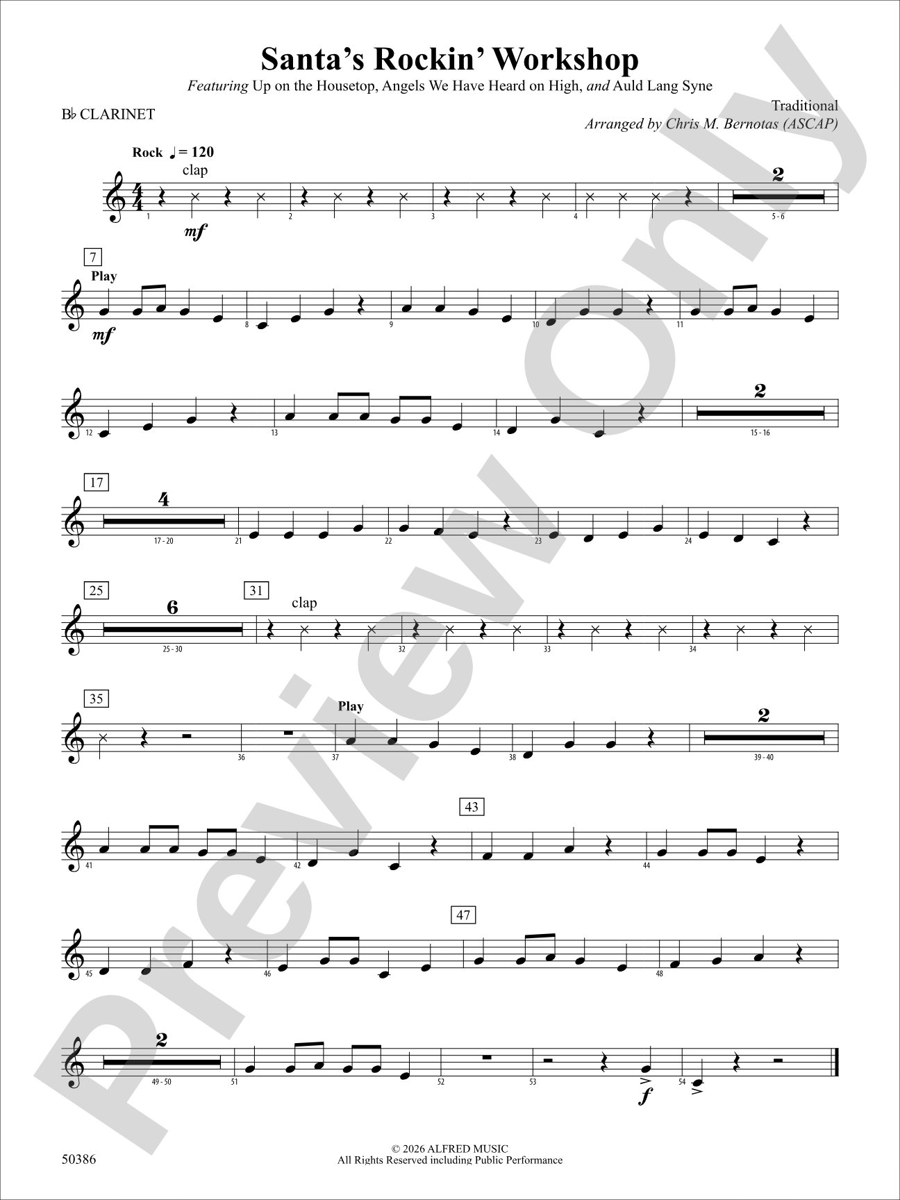 Santa's Rockin' Workshop: 1st B-flat Clarinet