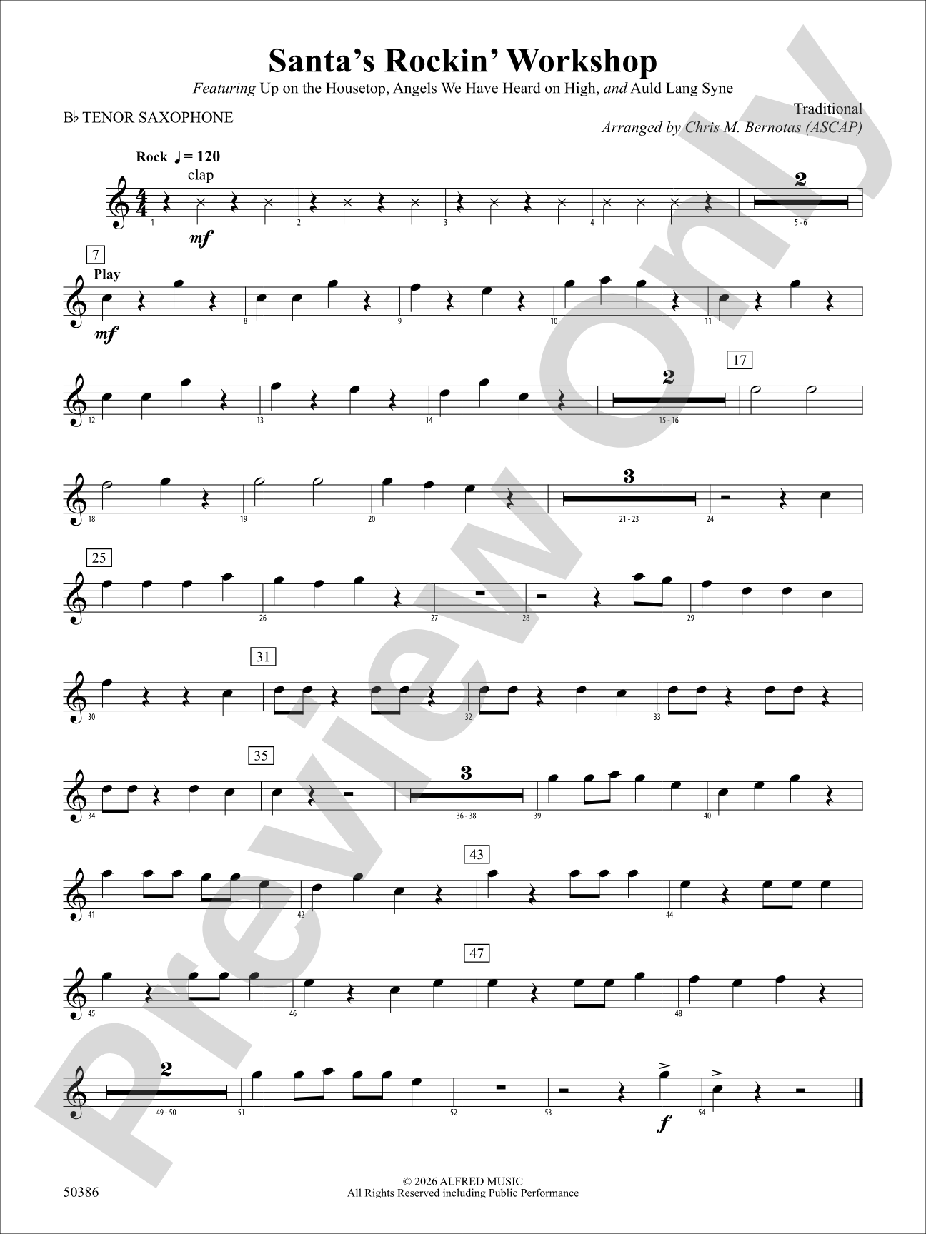 Santa's Rockin' Workshop: B-flat Tenor Saxophone
