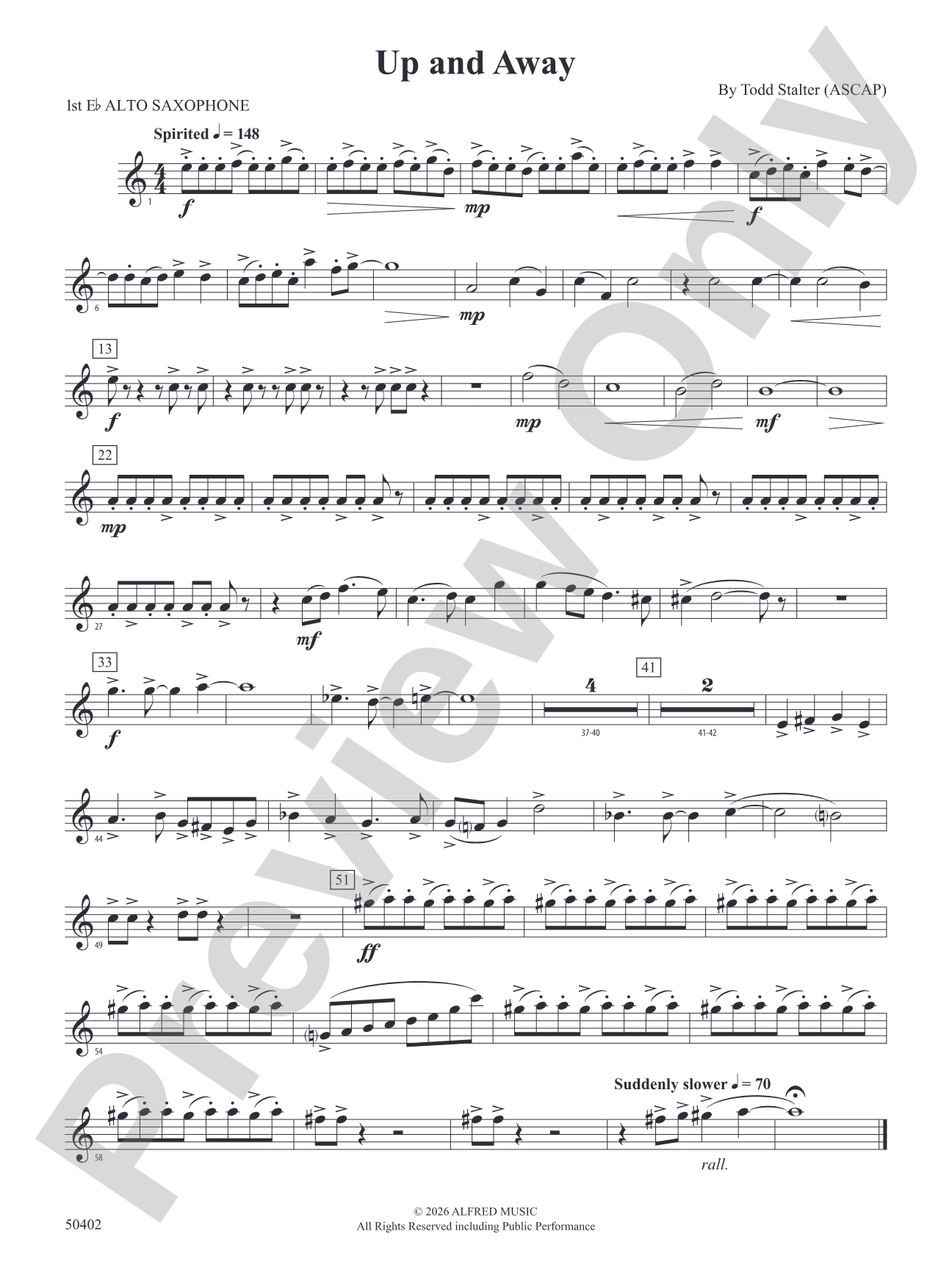 Up and Away: E-flat Alto Saxophone