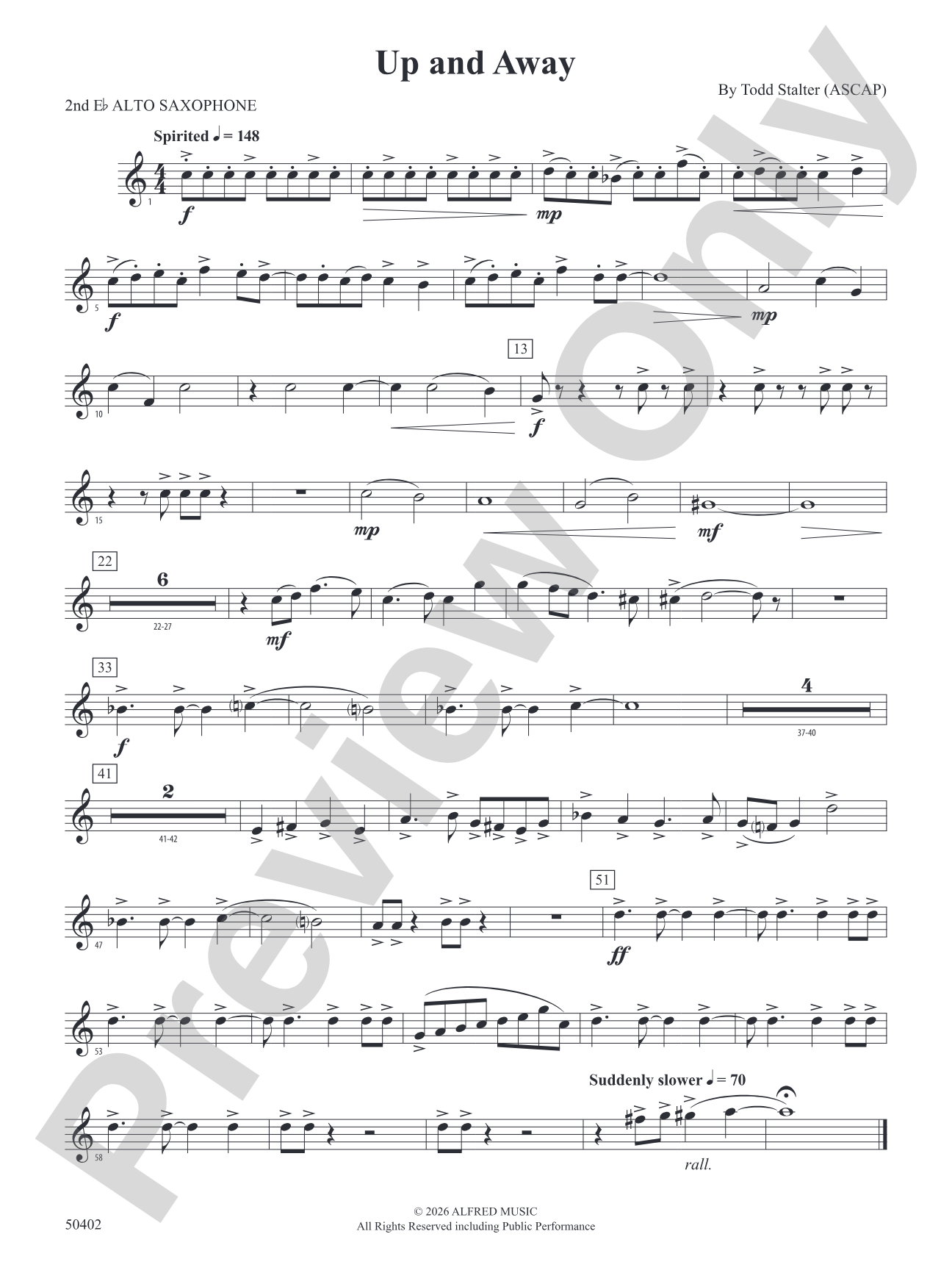 Up and Away: 2nd E-flat Alto Saxophone