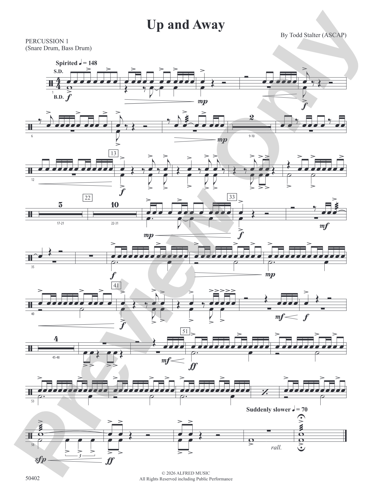 Up and Away: 1st Percussion