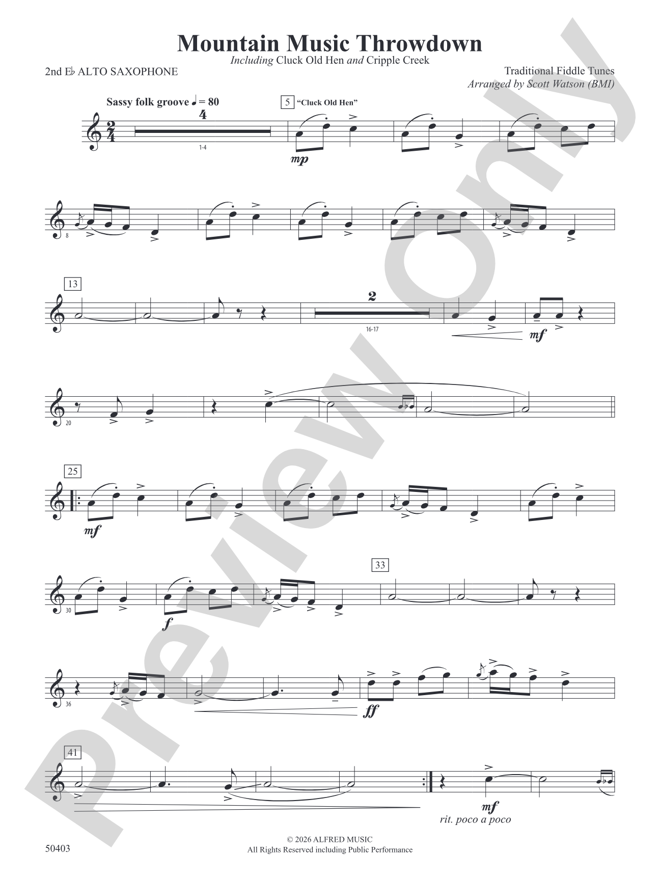Mountain Music Throwdown: 2nd E-flat Alto Saxophone