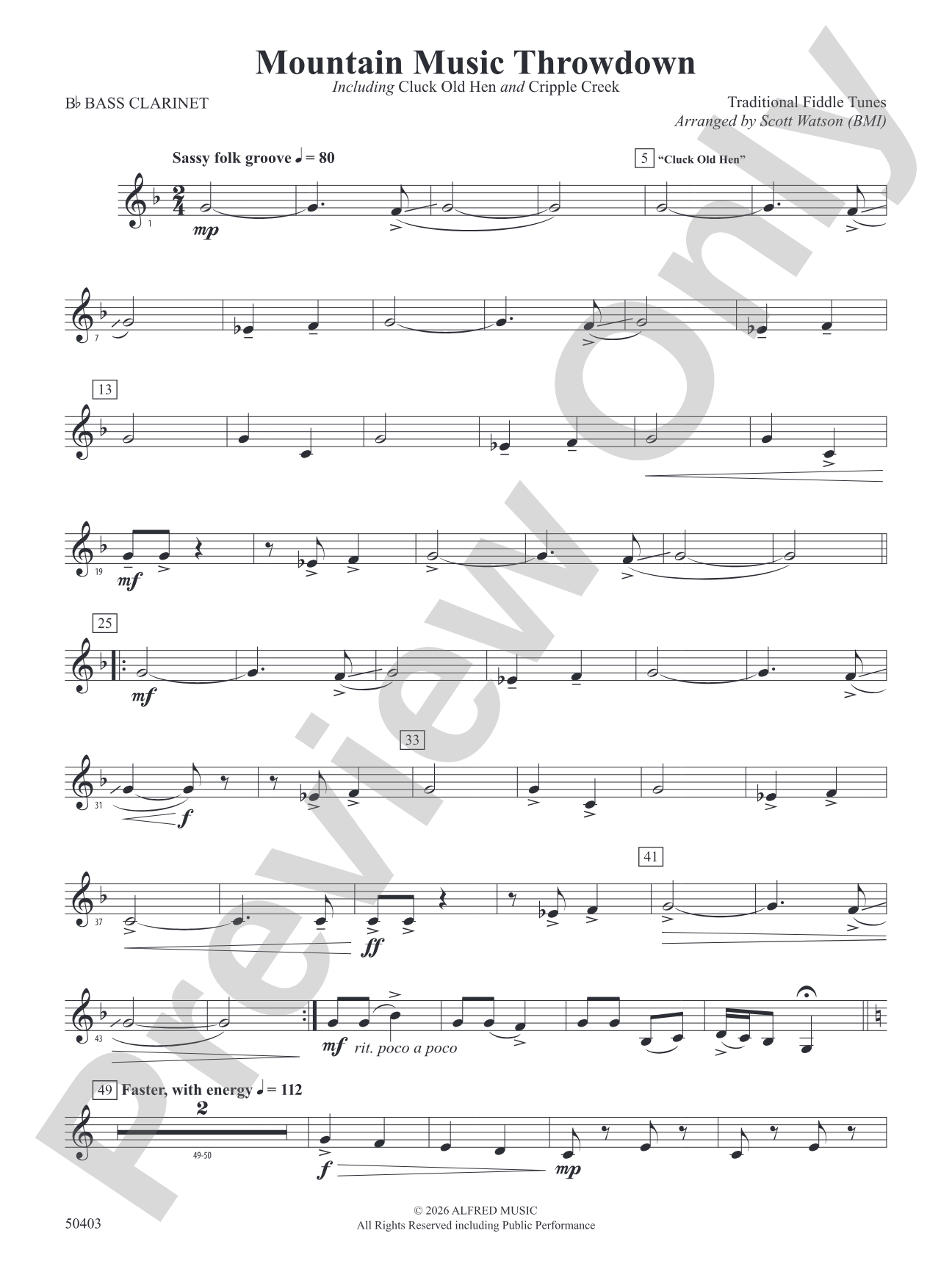 Mountain Music Throwdown: B-flat Bass Clarinet