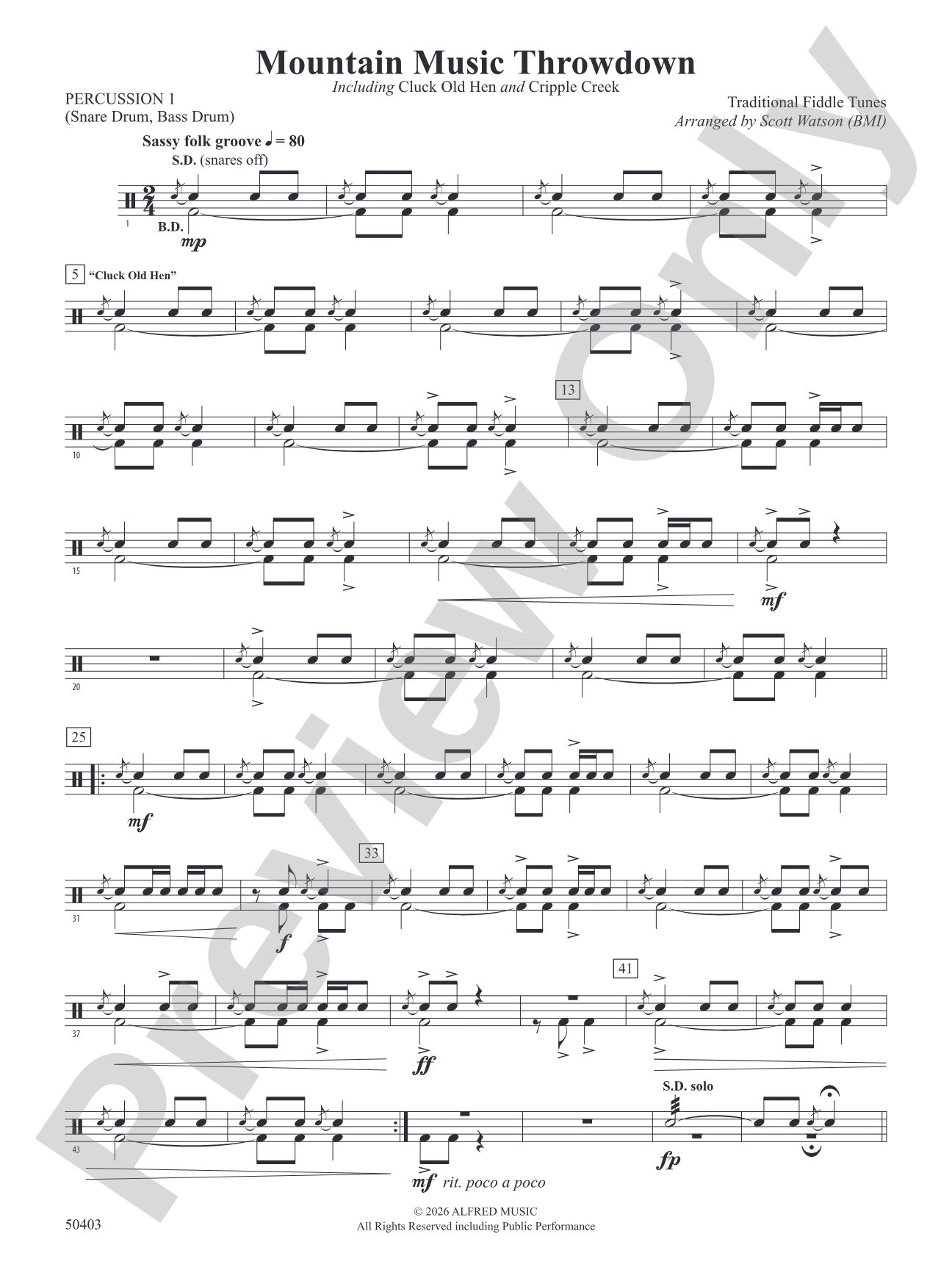 Mountain Music Throwdown: 1st Percussion