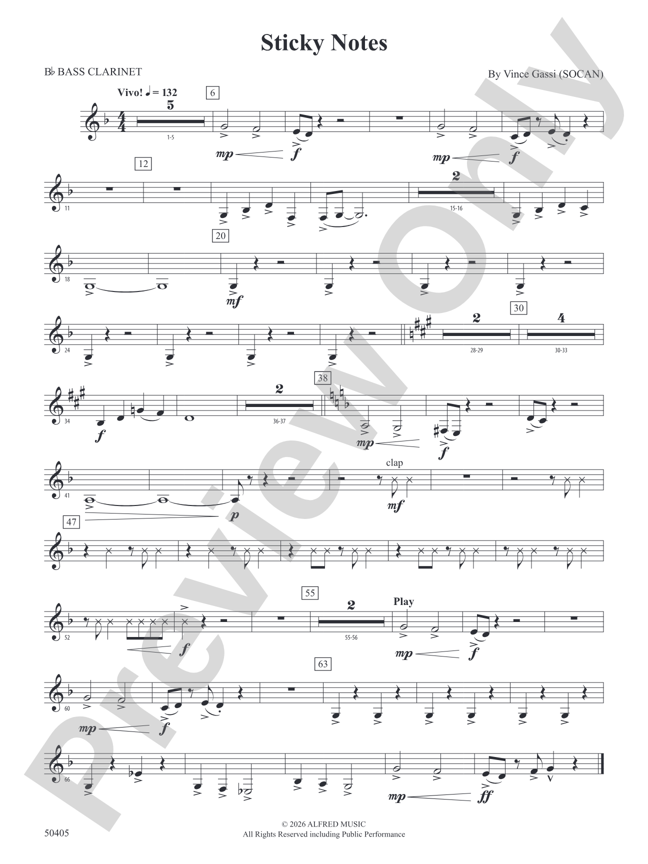 Sticky Notes: B-flat Bass Clarinet