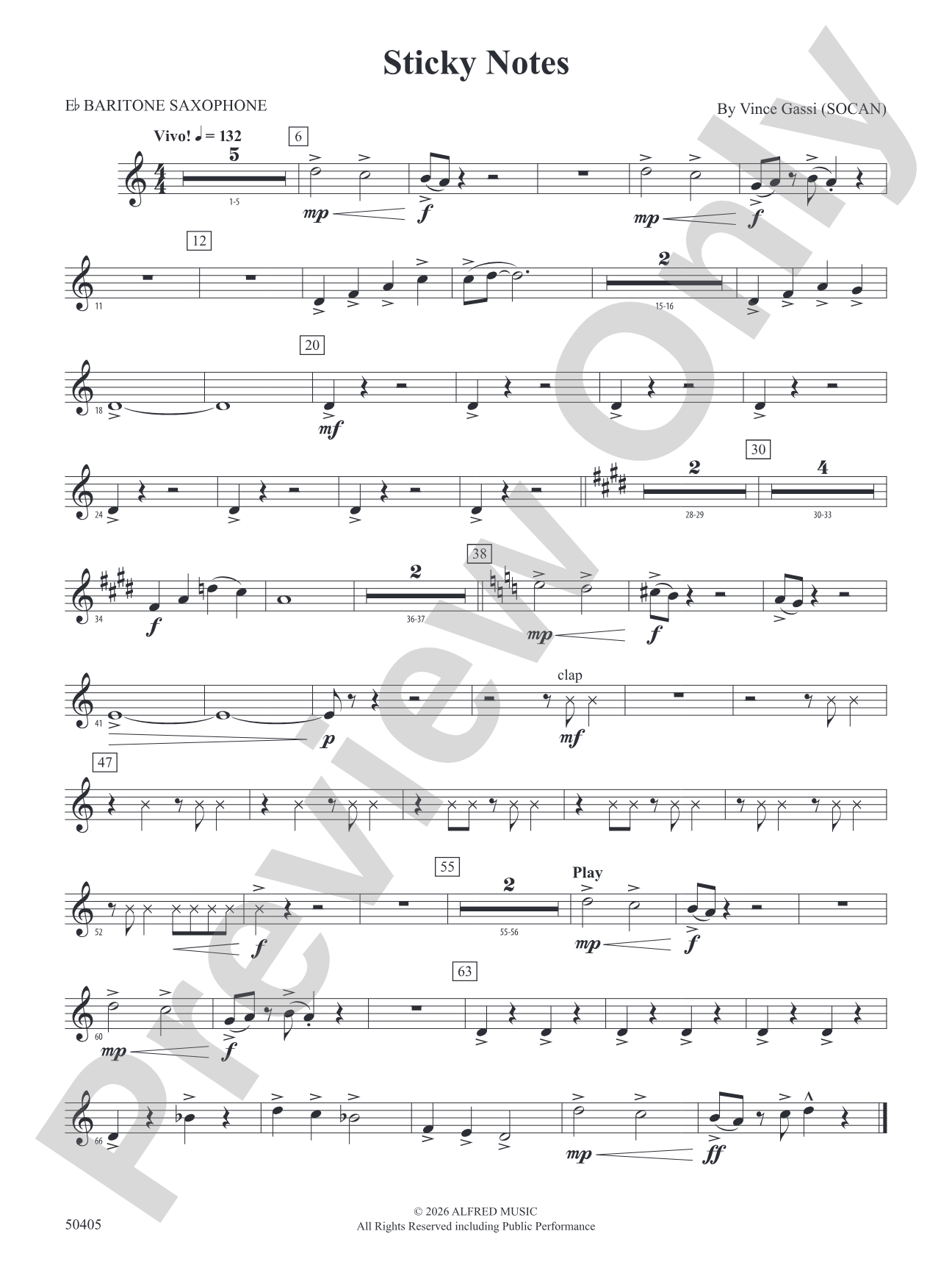 Sticky Notes: E-flat Baritone Saxophone
