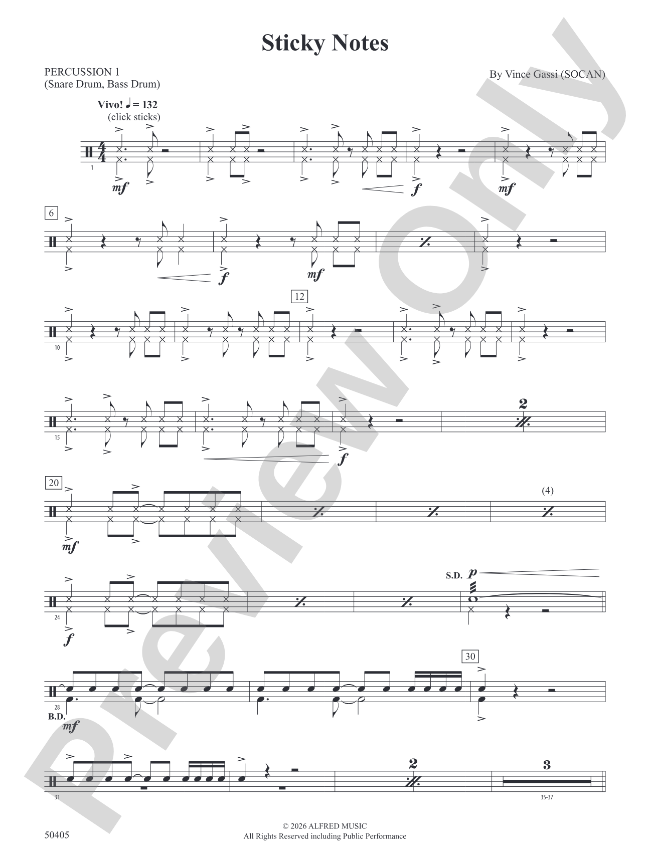 Sticky Notes: 1st Percussion