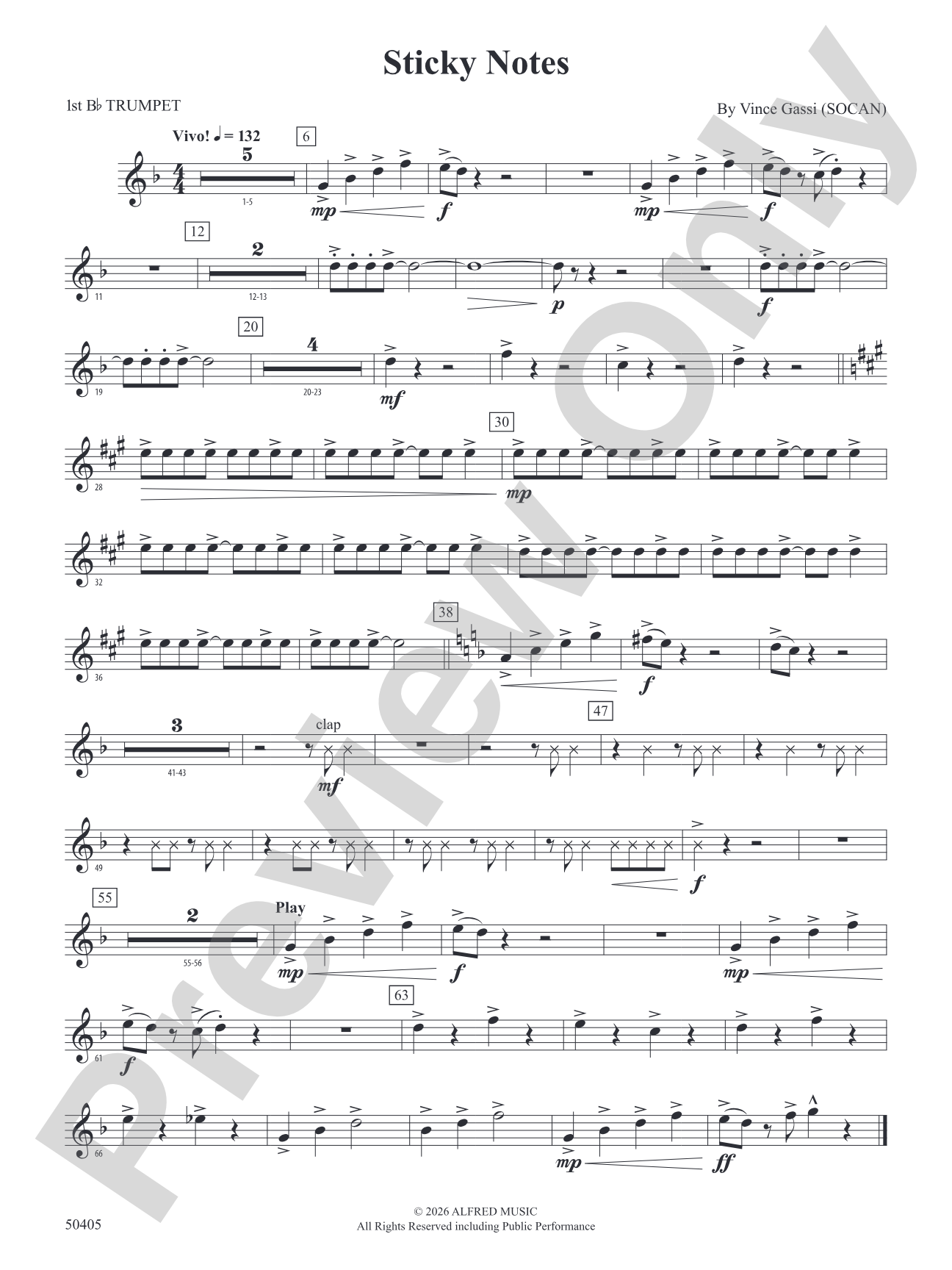 Sticky Notes: 1st B-flat Trumpet