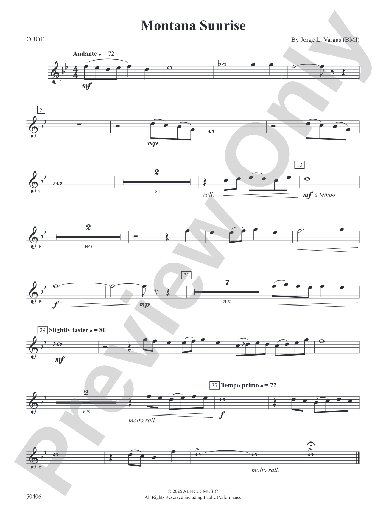 Montana Sunrise: Oboe