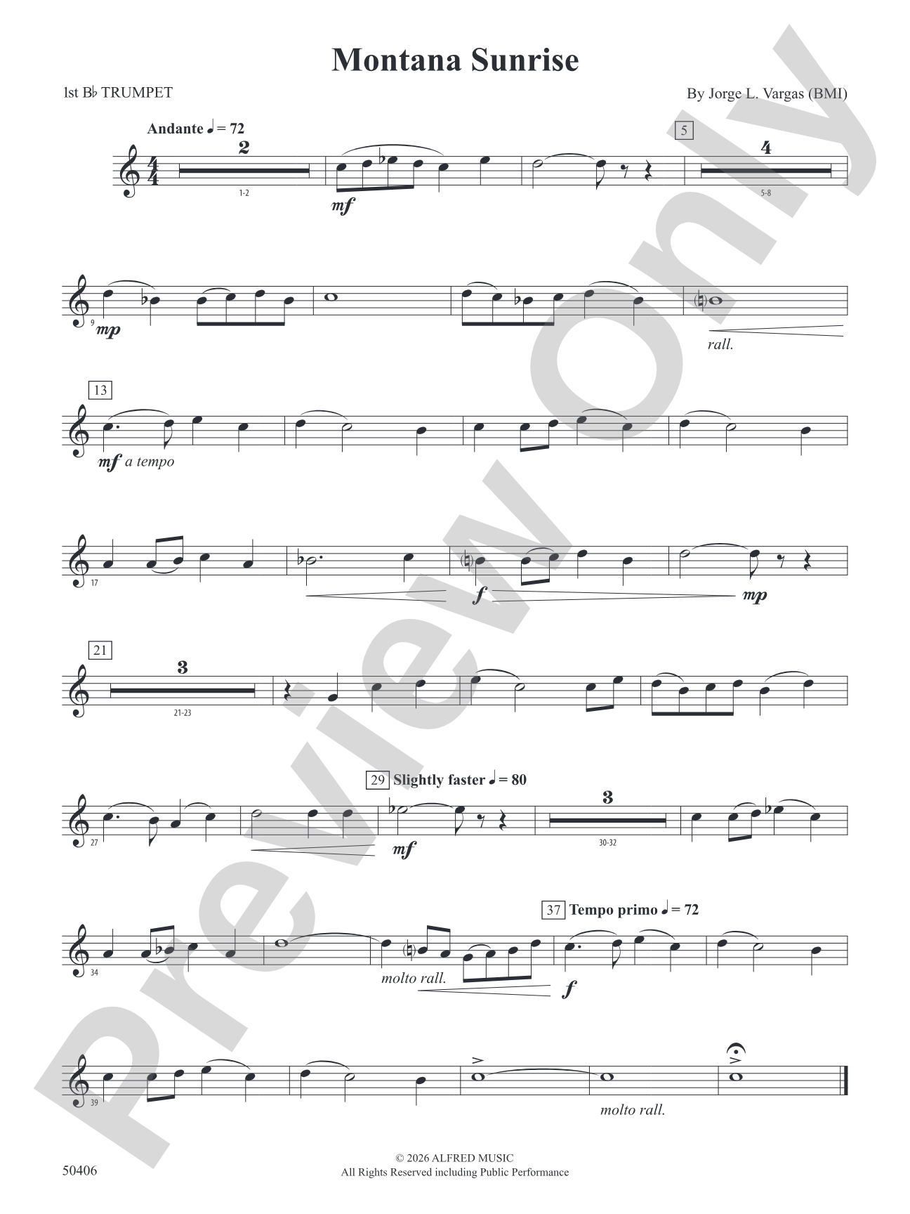 Montana Sunrise: 1st B-flat Trumpet