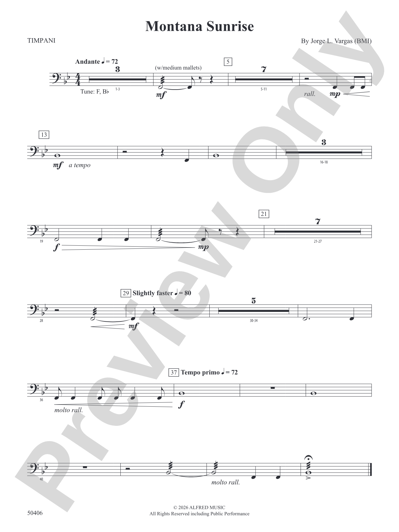 Montana Sunrise: Timpani