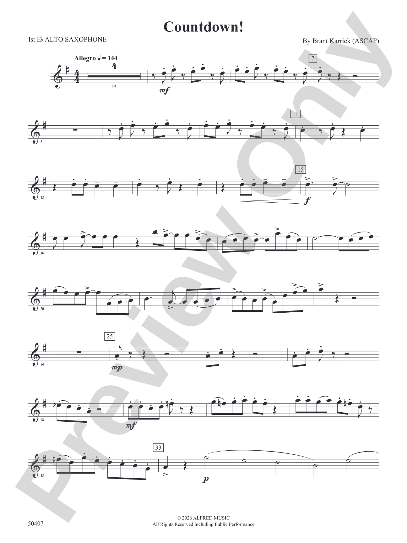 Countdown!: E-flat Alto Saxophone