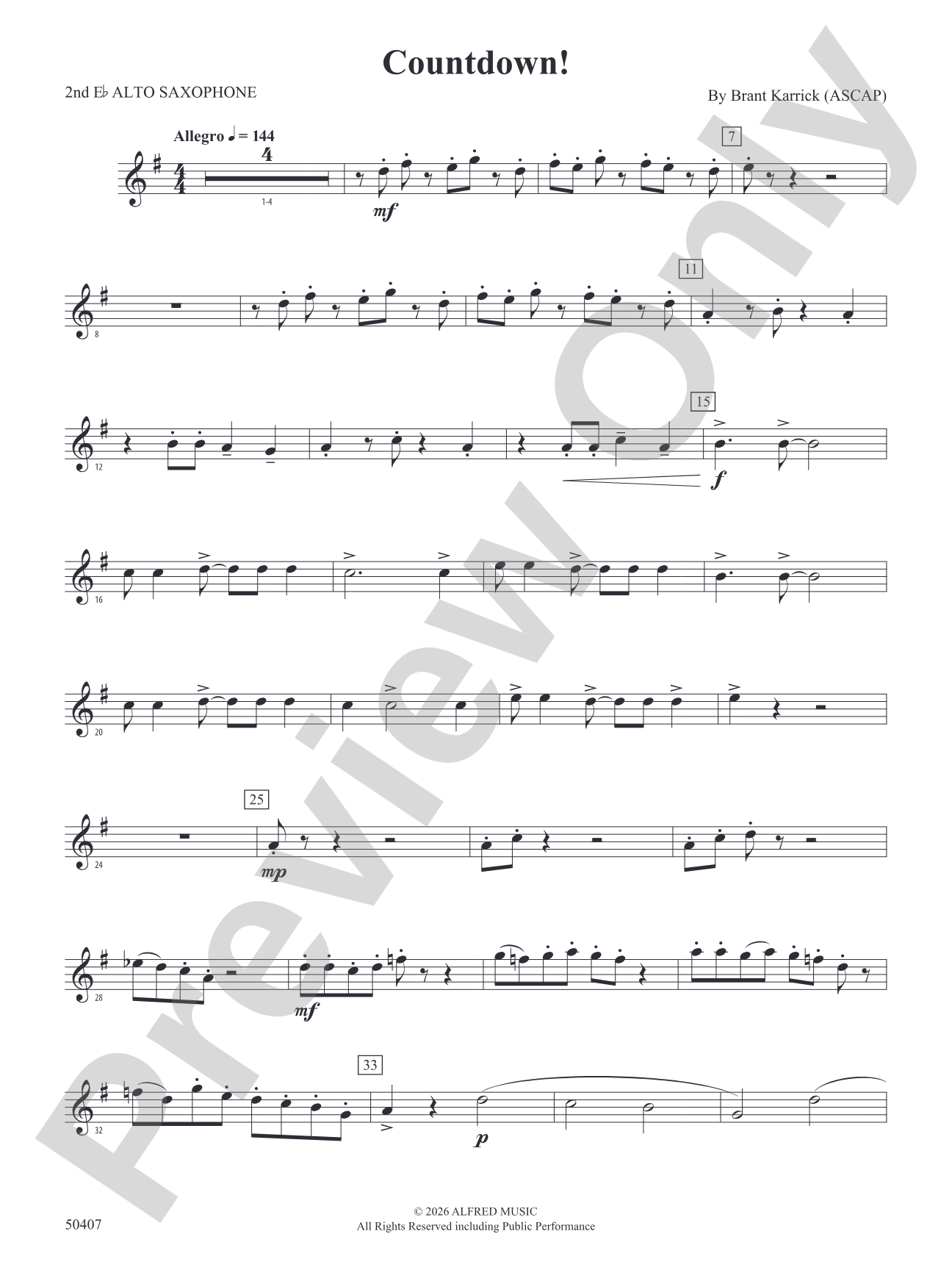 Countdown!: 2nd E-flat Alto Saxophone