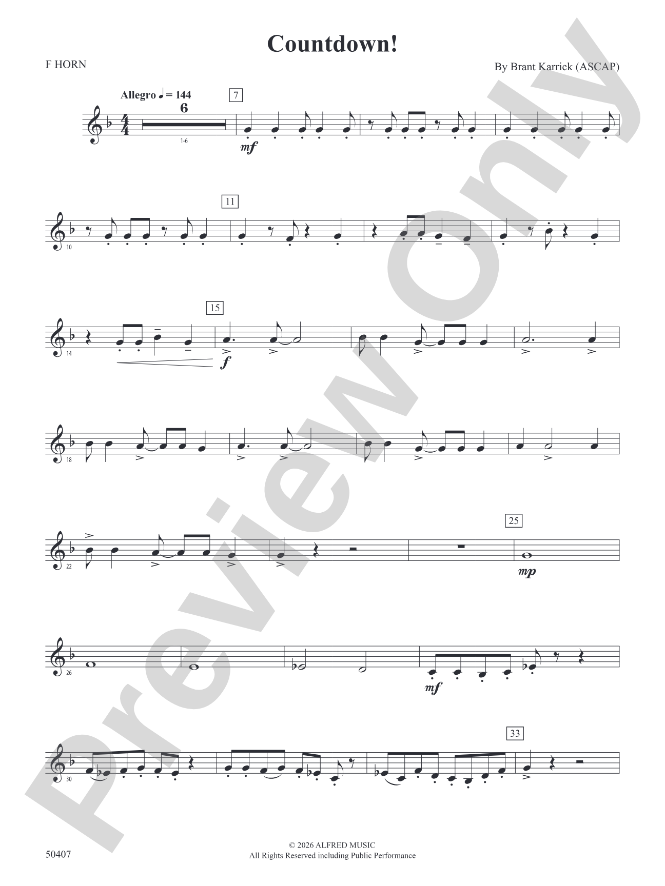 Countdown!: 1st F Horn