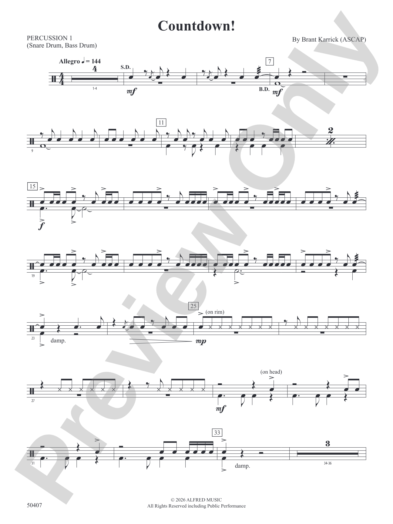 Countdown!: 1st Percussion