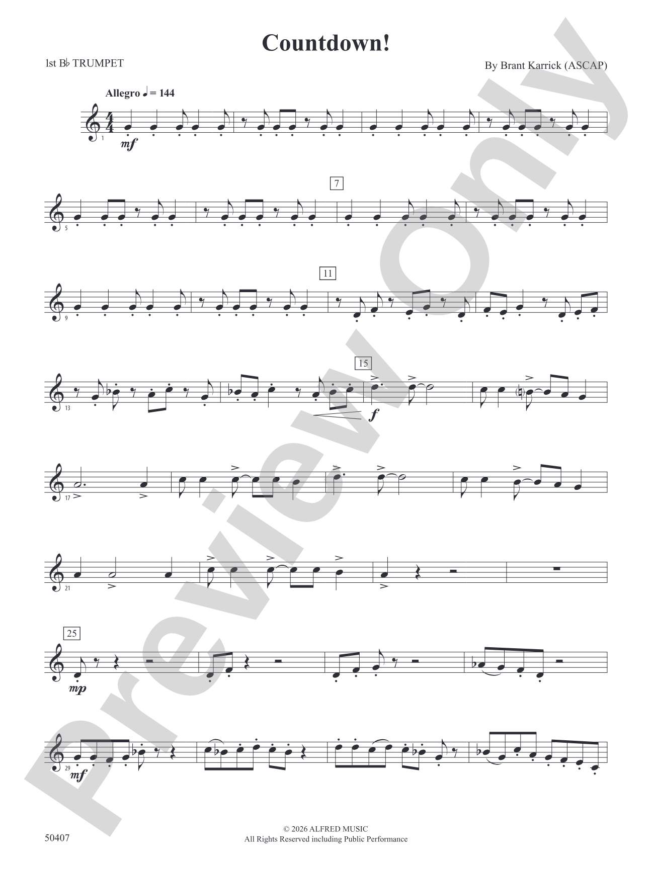 Countdown!: 1st B-flat Trumpet