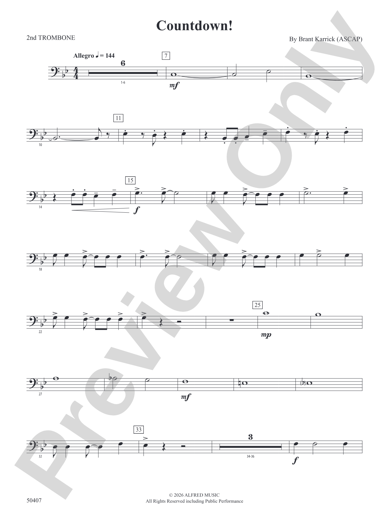 Countdown!: 2nd Trombone