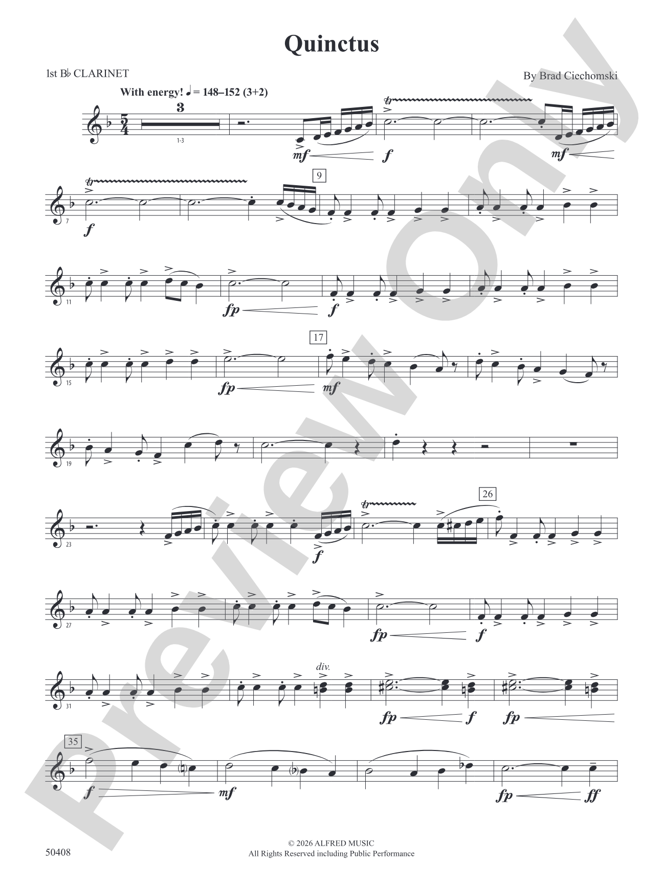 Quinctus: 1st B-flat Clarinet