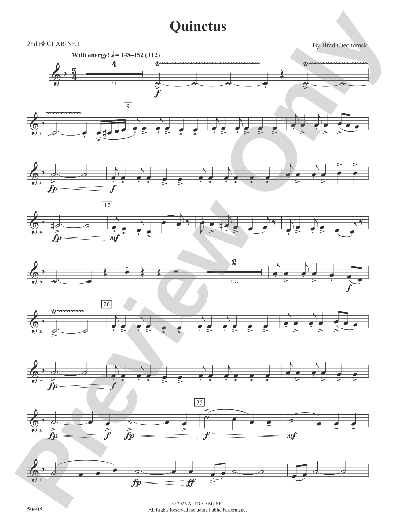 Quinctus: 2nd B-flat Clarinet