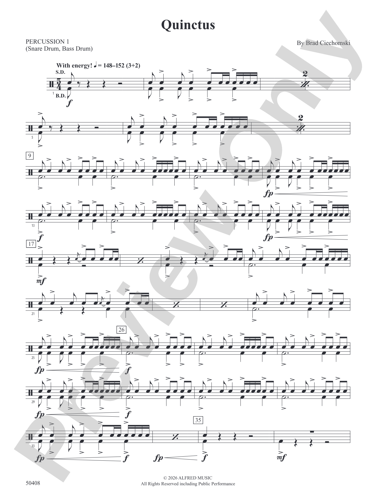 Quinctus: 1st Percussion