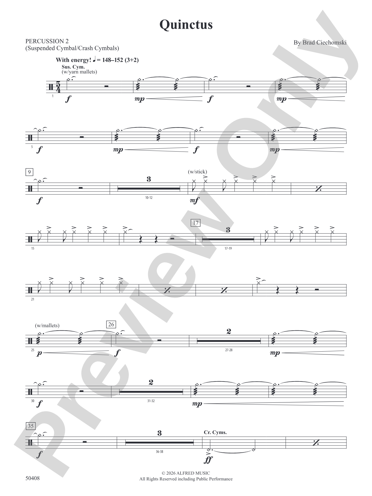 Quinctus: 2nd Percussion