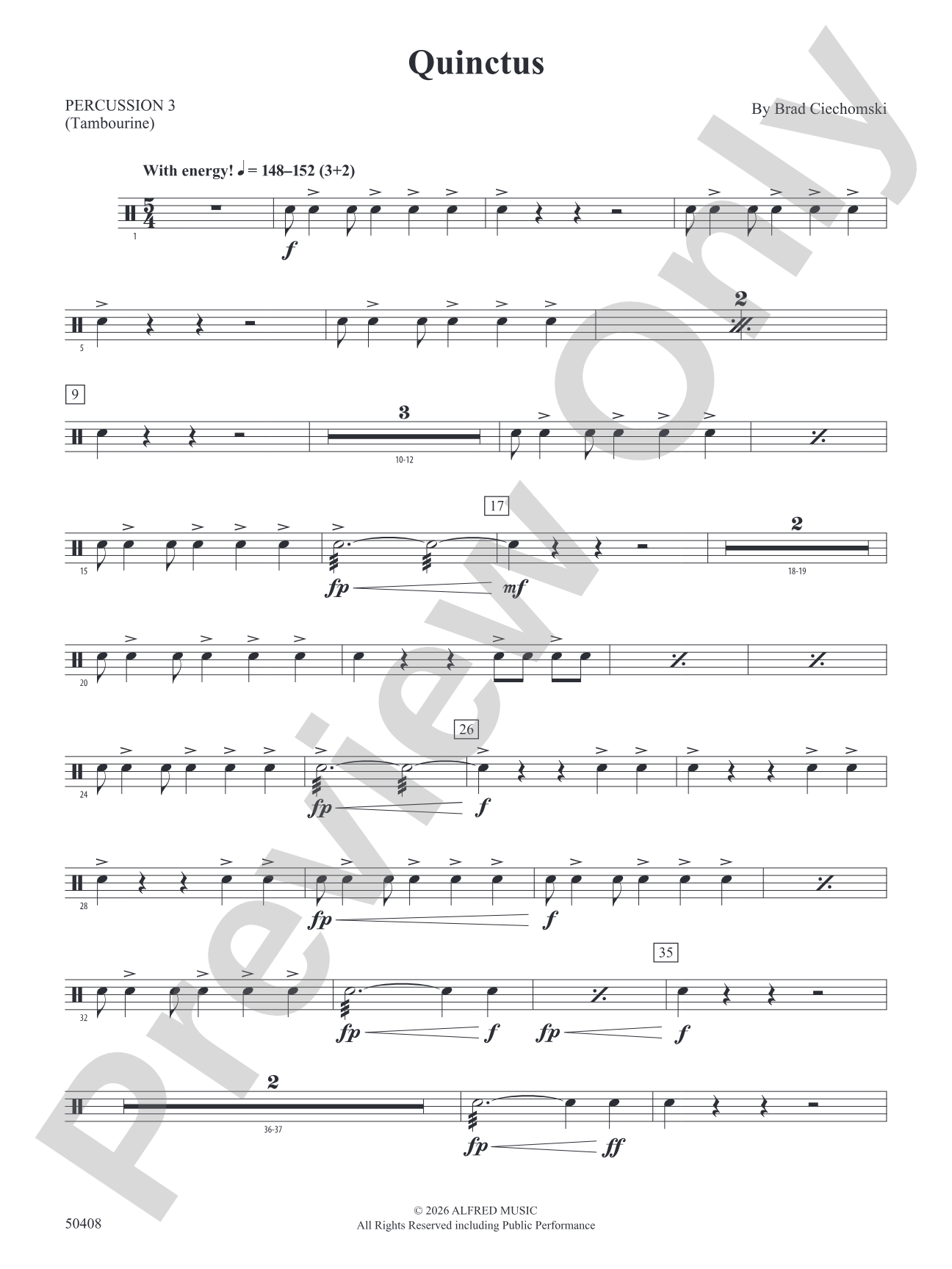 Quinctus: 3rd Percussion