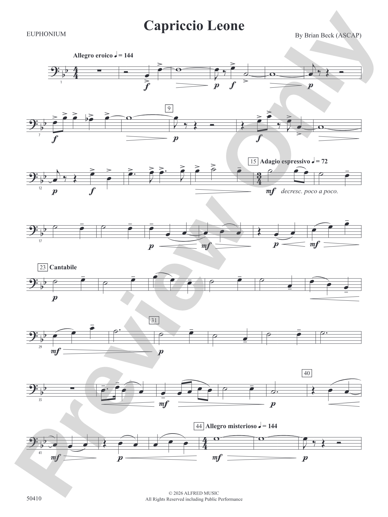 Capriccio Leone: Baritone B.C.