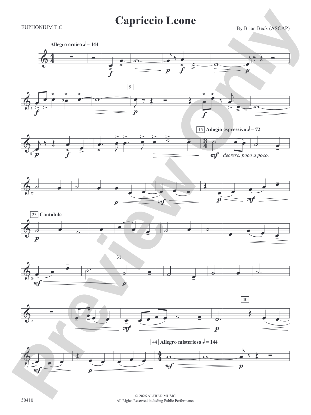 Capriccio Leone: Baritone T.C.