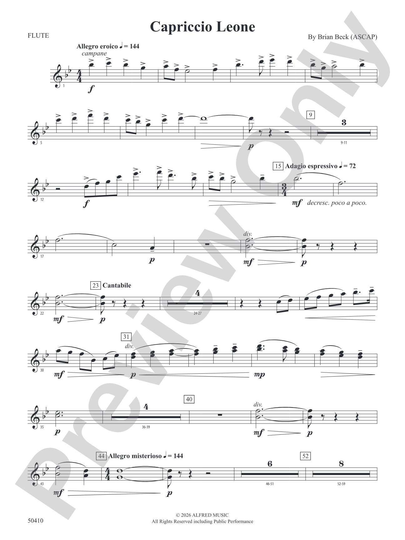 Capriccio Leone: Flute