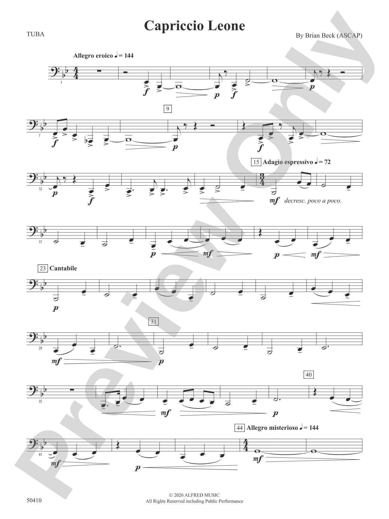 Capriccio Leone: Tuba