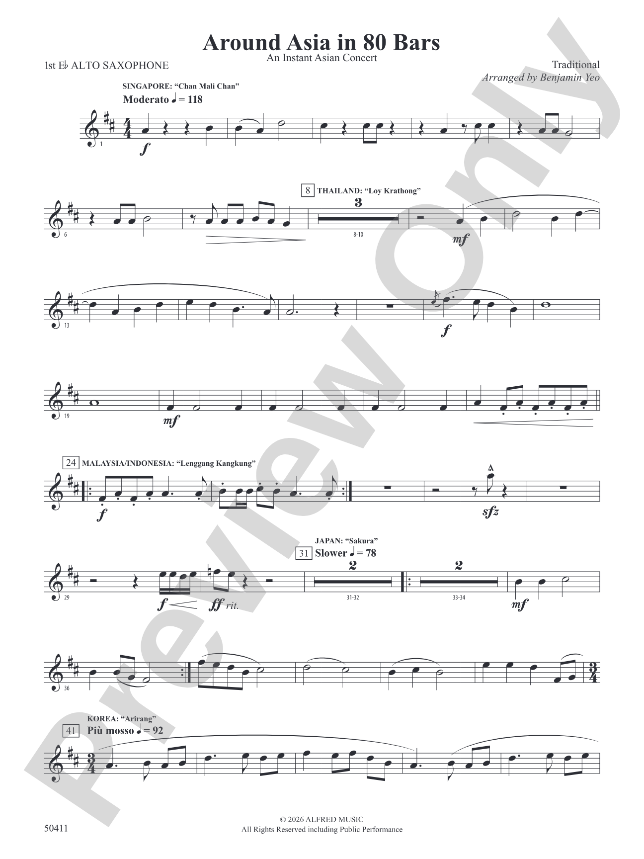 Around Asia in 80 Bars: E-flat Alto Saxophone