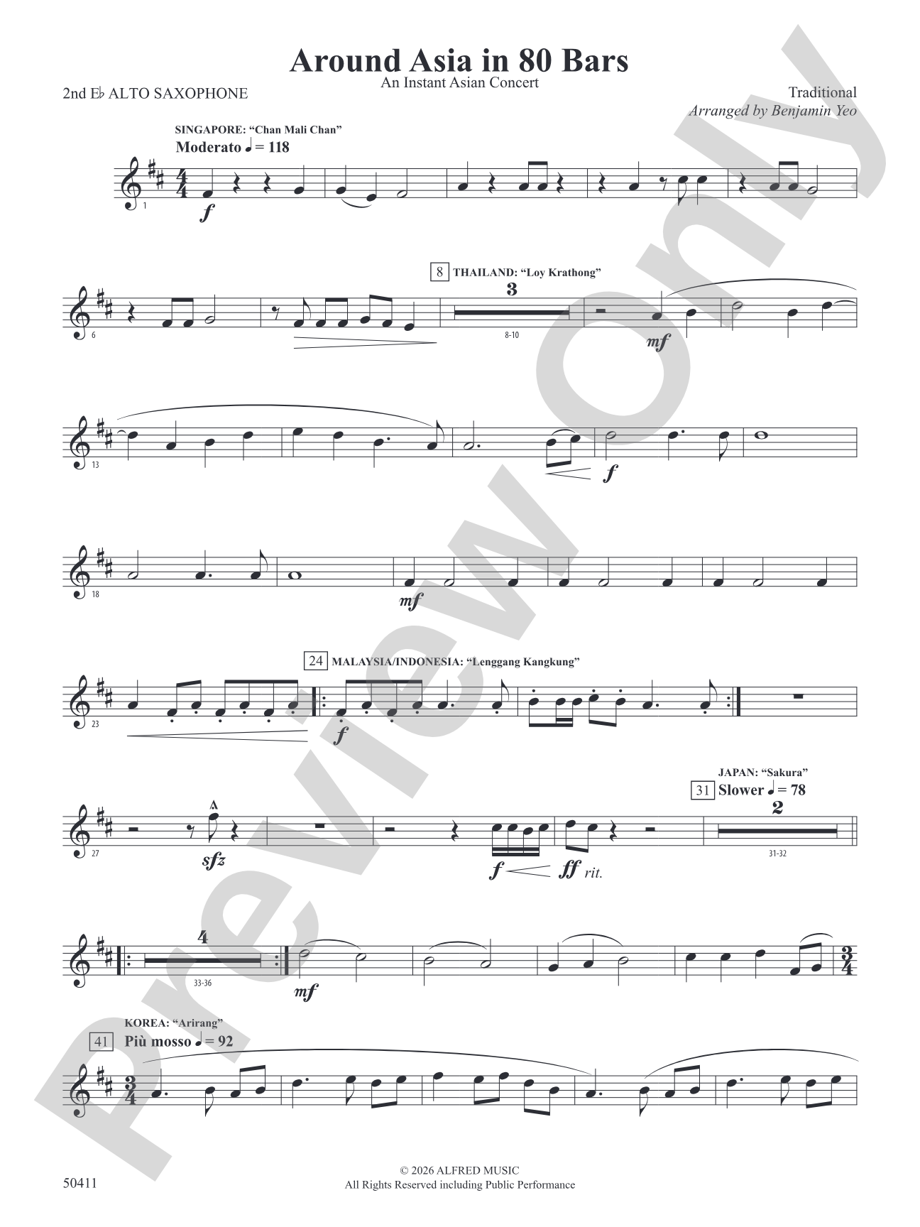Around Asia in 80 Bars: 2nd E-flat Alto Saxophone