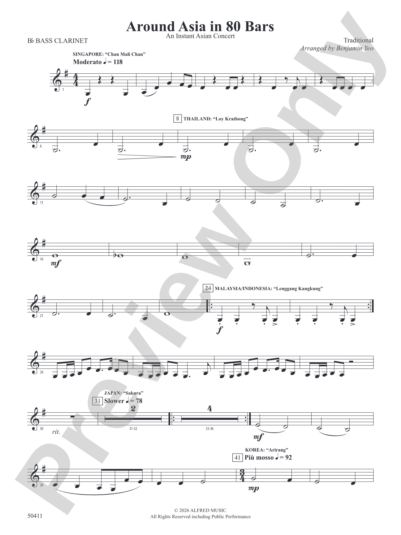 Around Asia in 80 Bars: B-flat Bass Clarinet