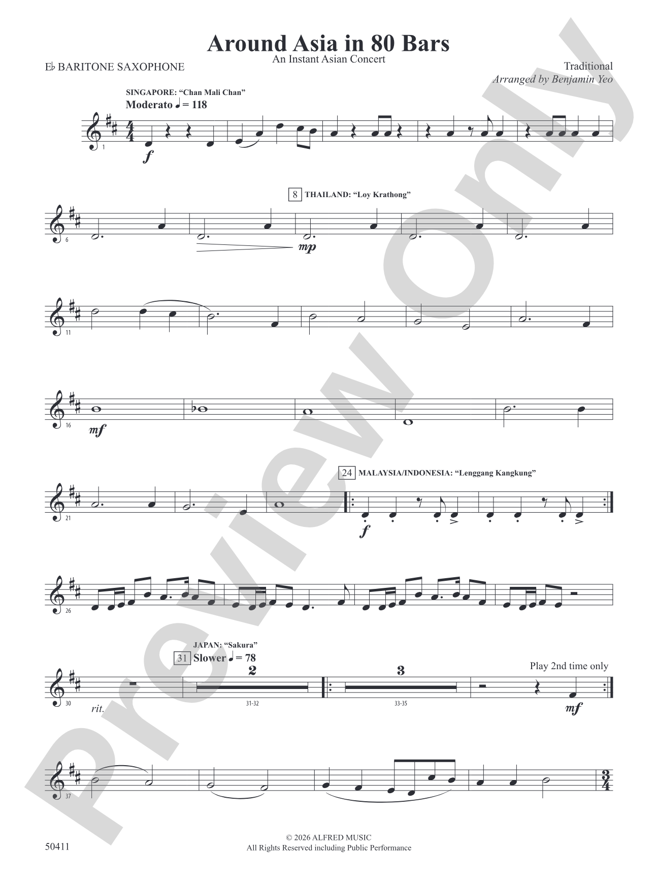 Around Asia in 80 Bars: E-flat Baritone Saxophone