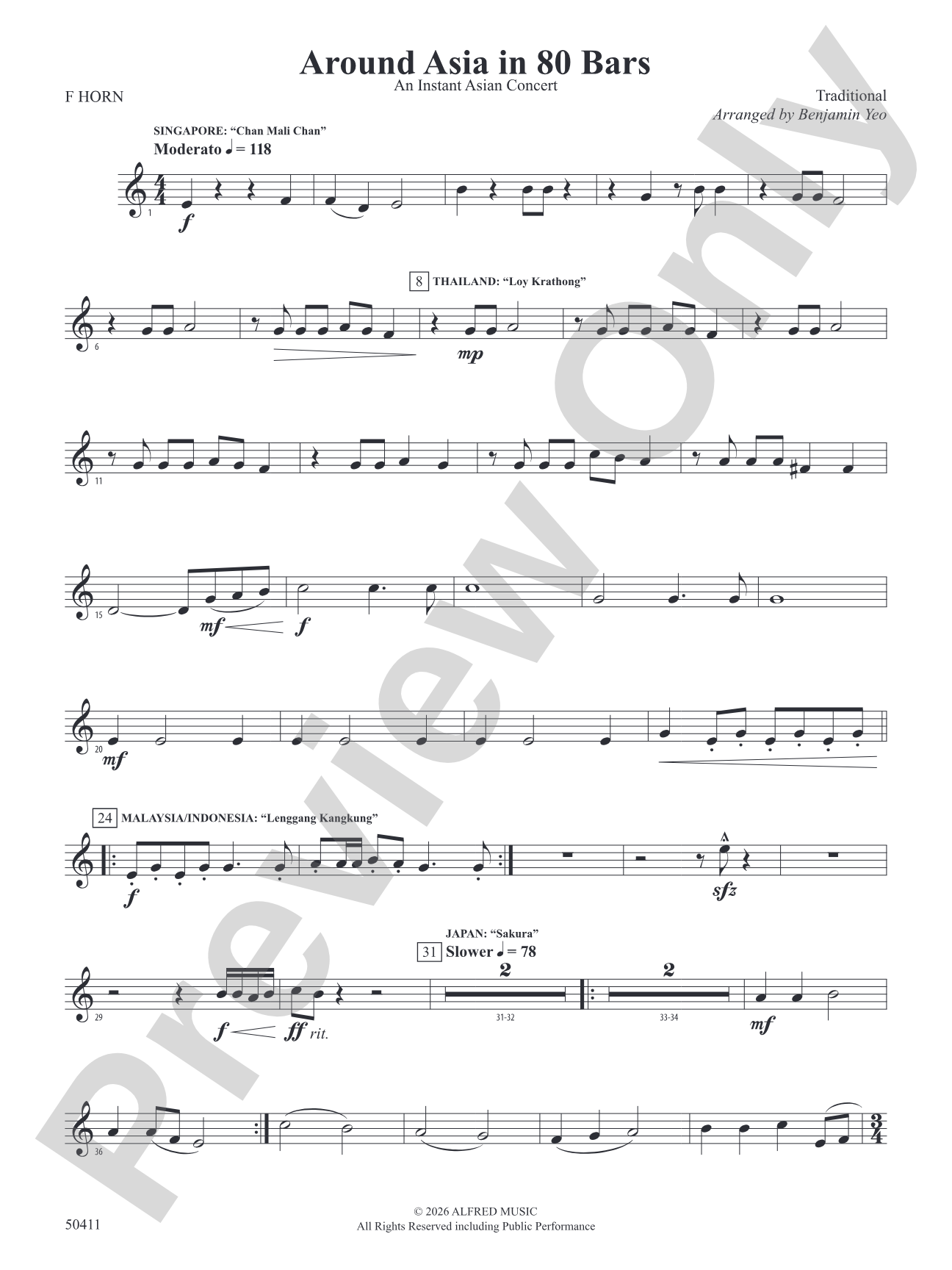 Around Asia in 80 Bars: 1st F Horn