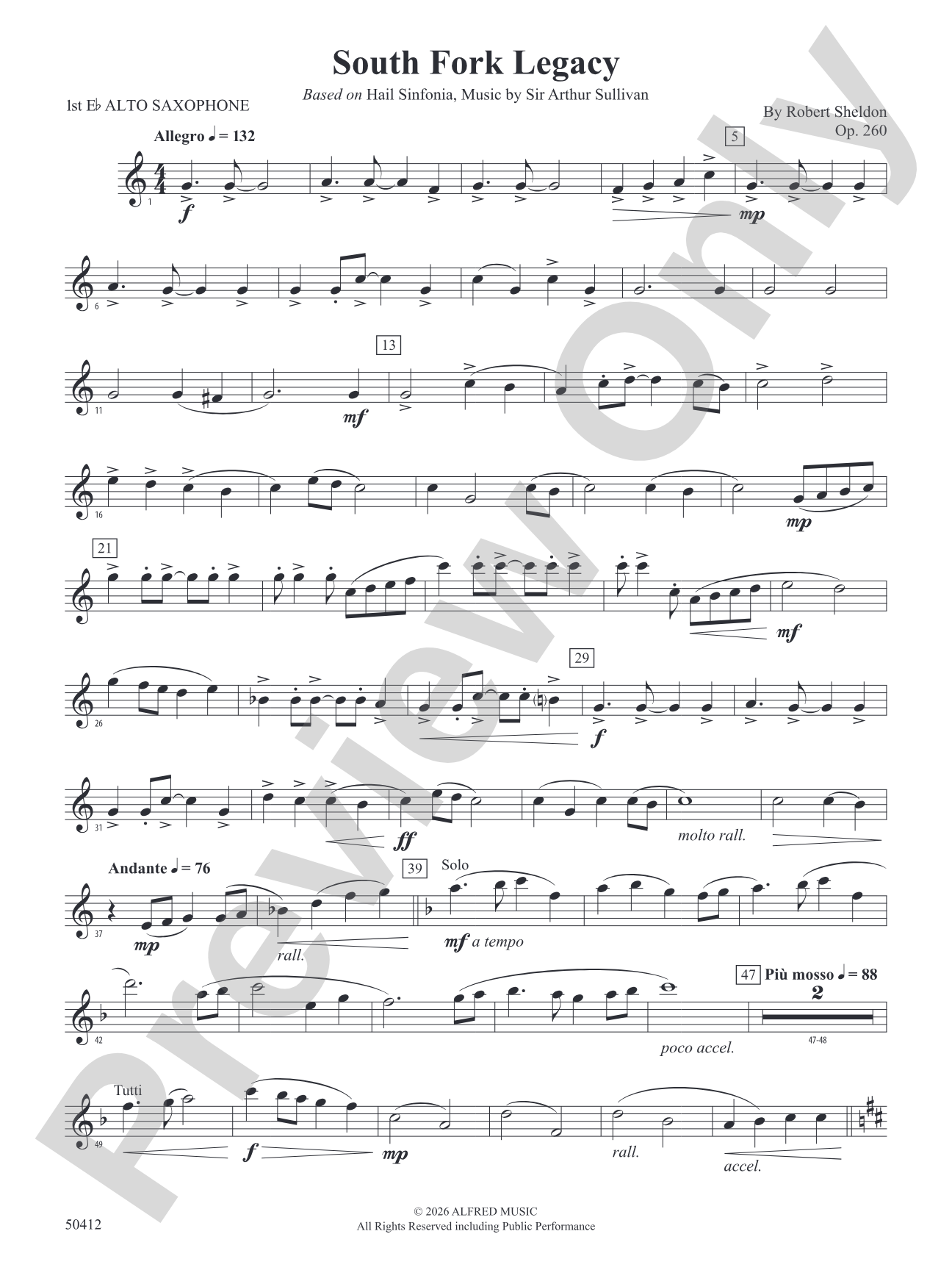 South Fork Legacy: E-flat Alto Saxophone