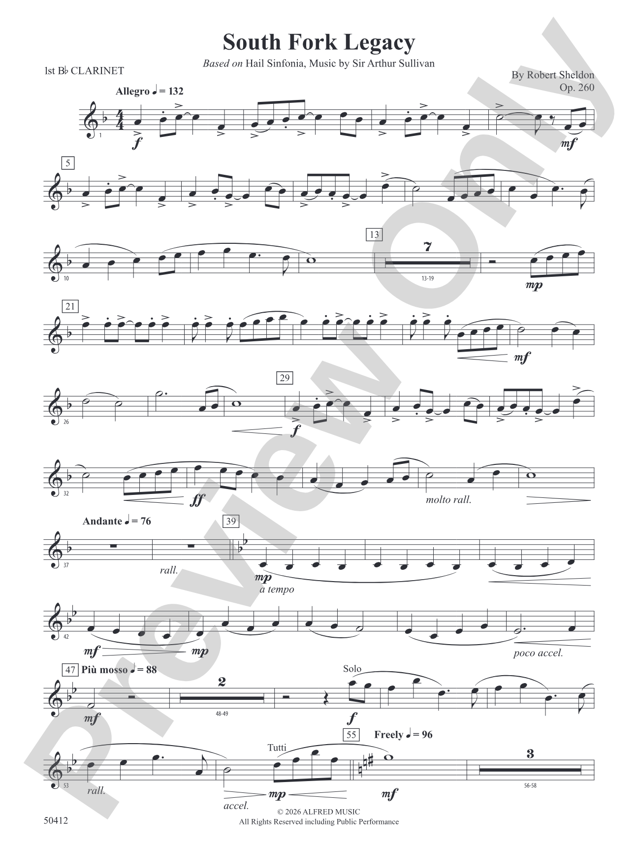 South Fork Legacy: 1st B-flat Clarinet