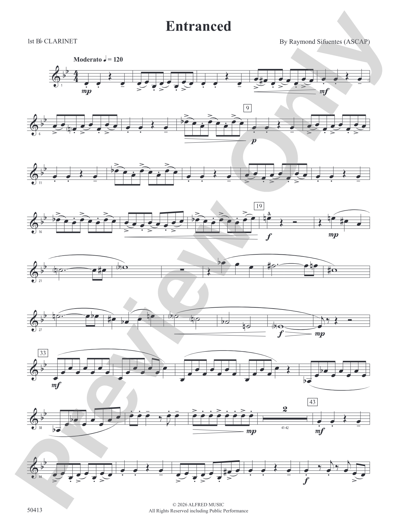 Entranced: 1st B-flat Clarinet