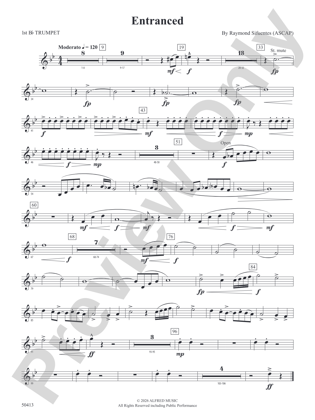 Entranced: 1st B-flat Trumpet